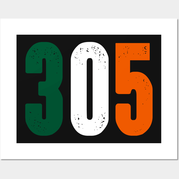 Miami Hurricanes 305 Wall Art by TextTees